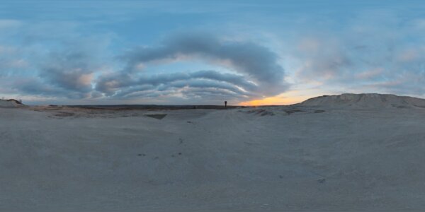 sunset in the chalk quarry